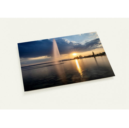 Sonnenuntergang am Zugersee / A6 (10.5 x 14.8) - Roland Widmer widrol 