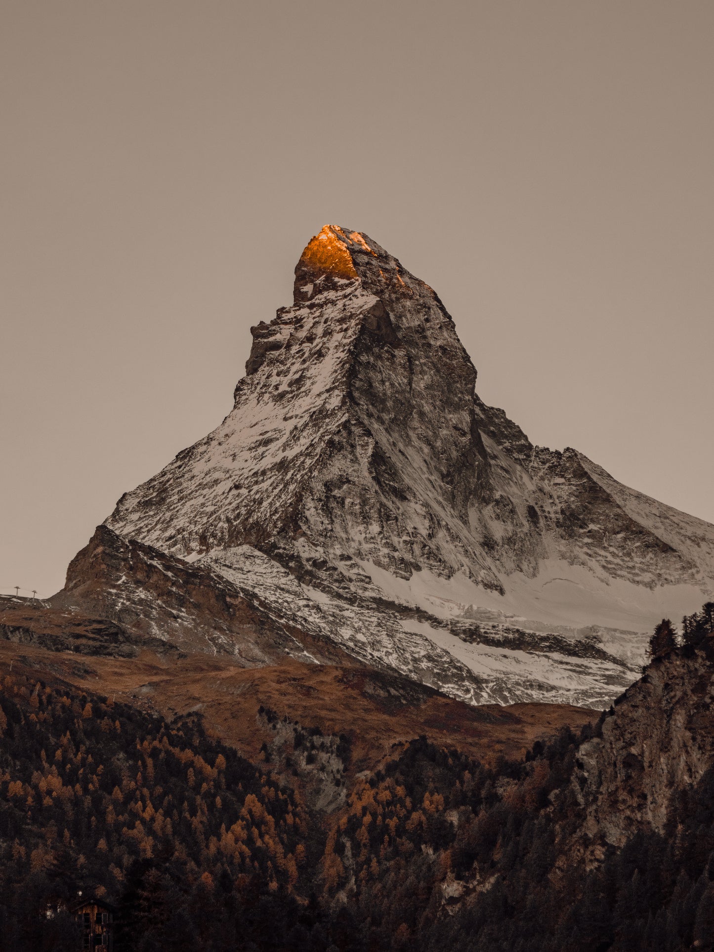 Wallpaper Sonnengruss am Matterhorn