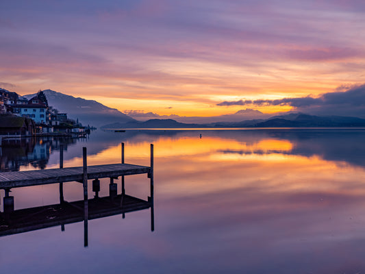 Wallpaper Sonnenuntergang am Zugersee